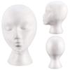 Foam Mannequin Head Reusable Head Model Mannequin Head Wig Holder Cap Display Stand for Salon Home
