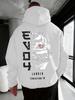 Men'S Autumn And Winter Letter Print Hooded Fleece Sweatshirt, Versatile Sports Casual Loose Hooded Sweatshirt
