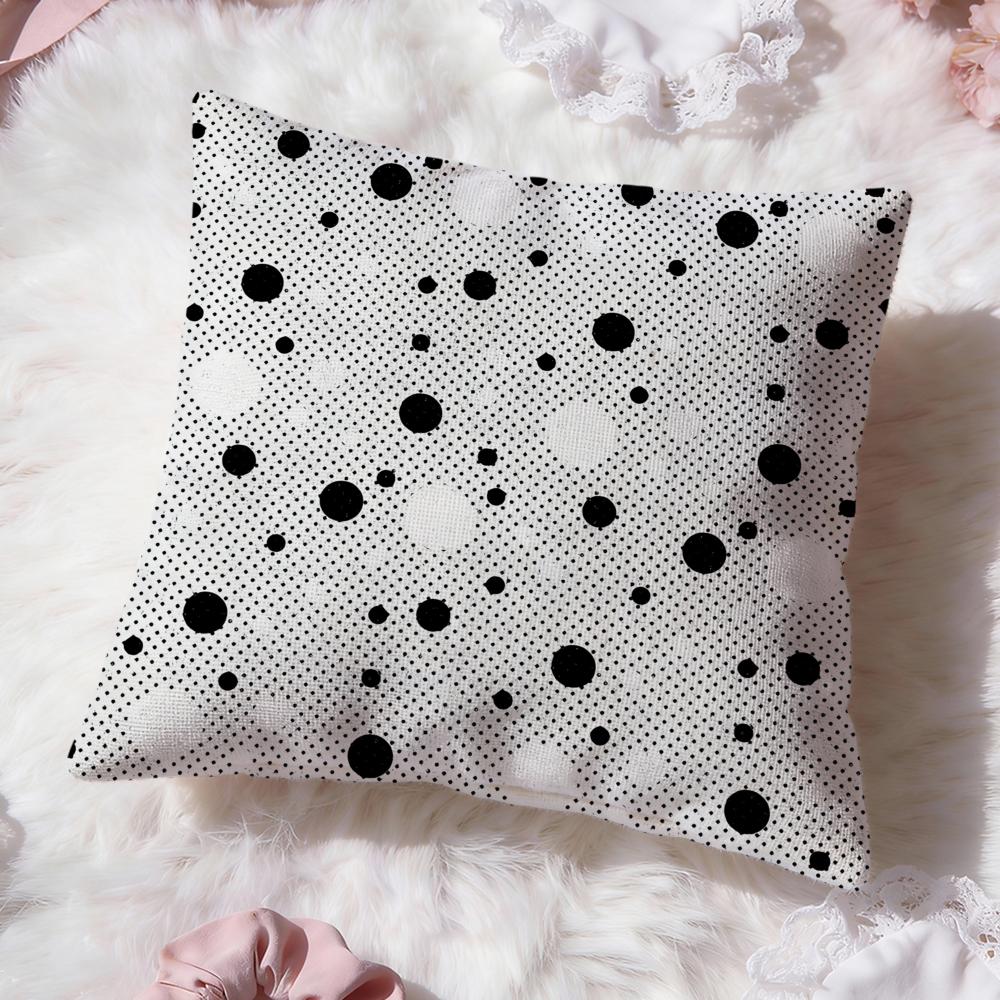 Polka Dot Texture Cushion Cover Premium Comfort Reversible Pillow Cove Two in One Design for Any Room Car Interior