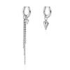 Geometric love, crystal fringed asymmetrical sexy ear buckles ins light luxury earrings earrings