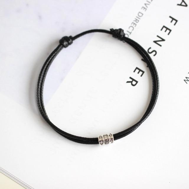 1 /2pcs Adjustable Black Red Leather Rope Bracelet Couple Jewelry Handmade Braided Charm Bracelet Women Men Thread Jewelry Gift