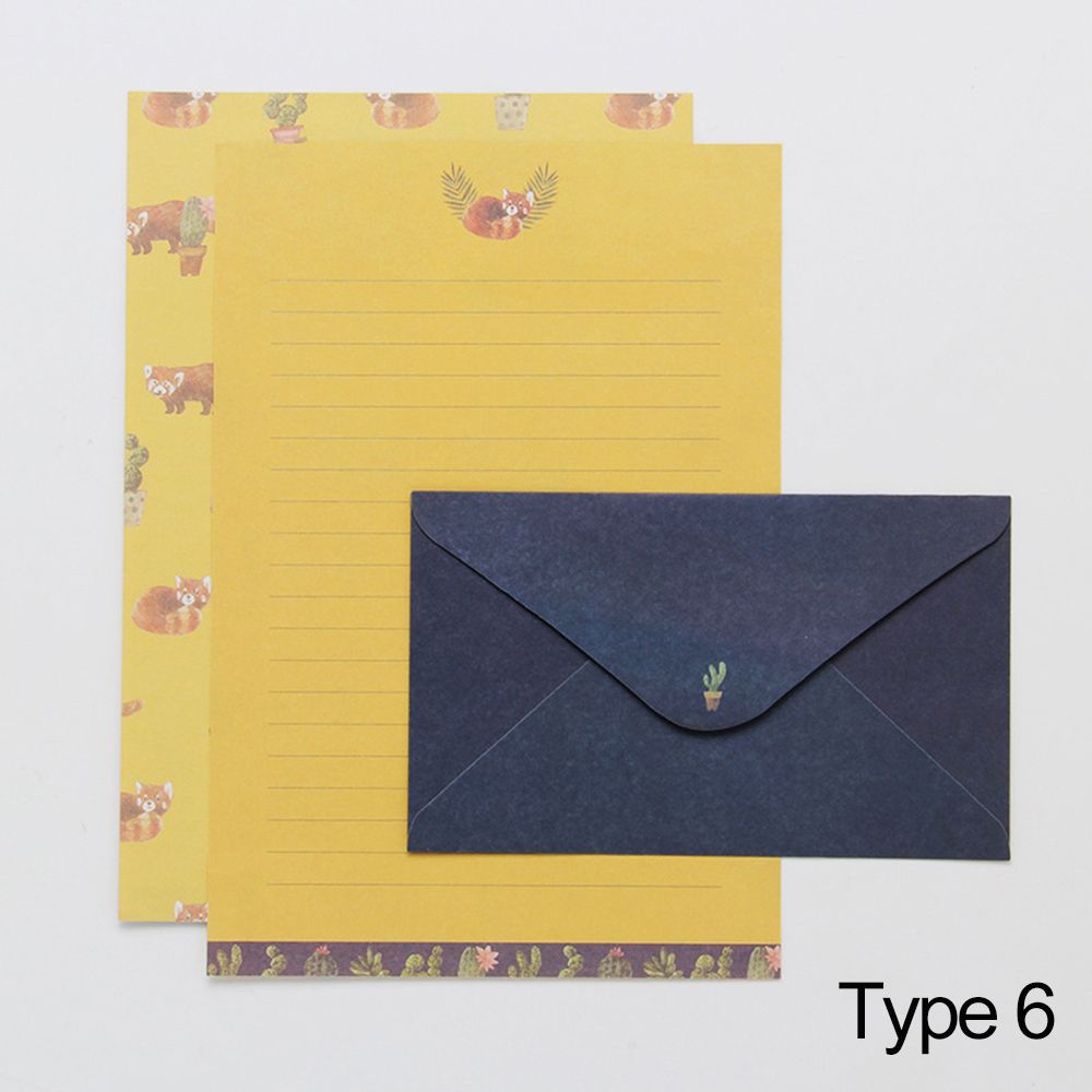 Printing Floral Pattern Variety Designs Writing Paper 6PCS Letter Stationery With Envelopes 3PCS