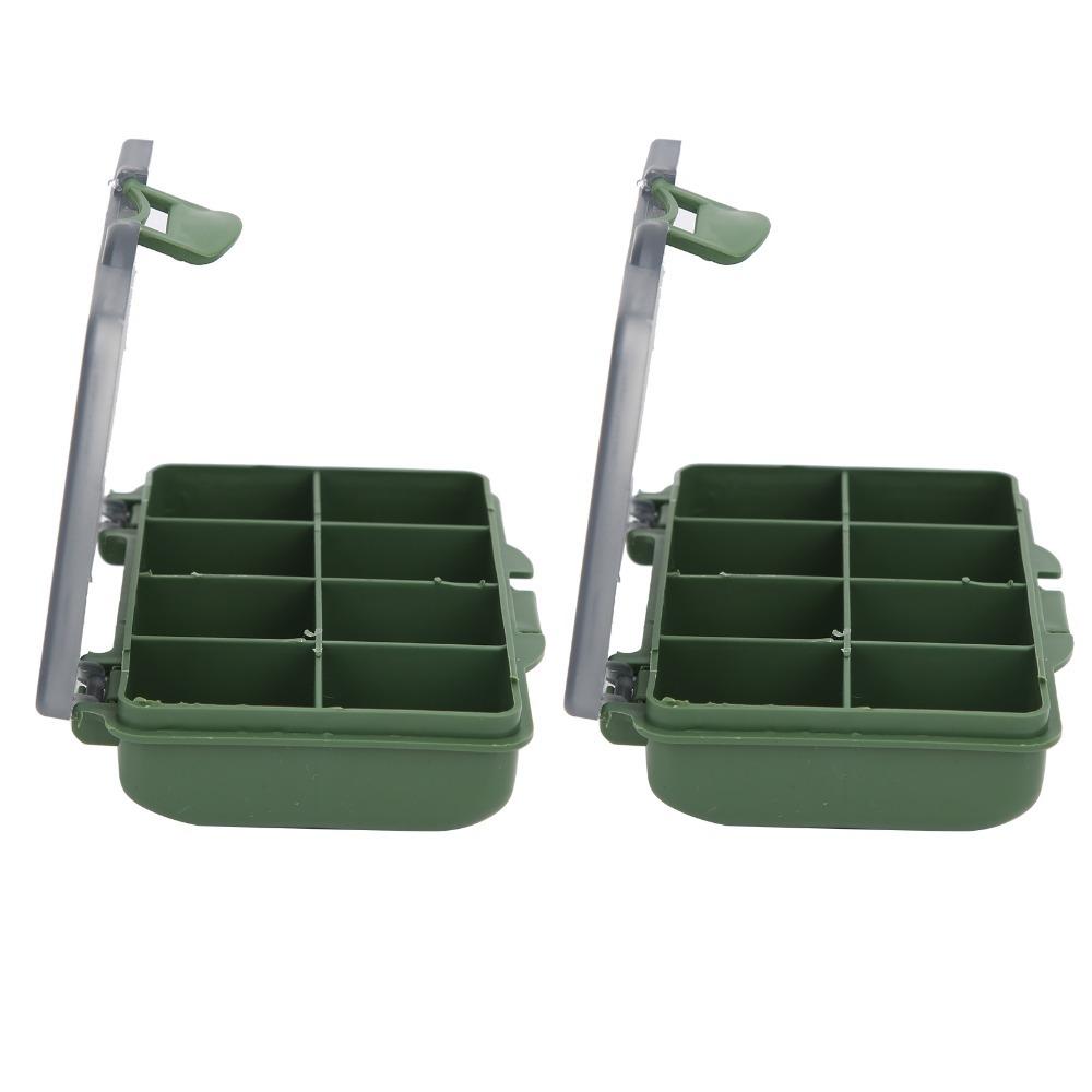 2PCS Mini Fishing Tackle Box PP Fishing Lure Box Durable Tackle Storage Box Carp Fishing