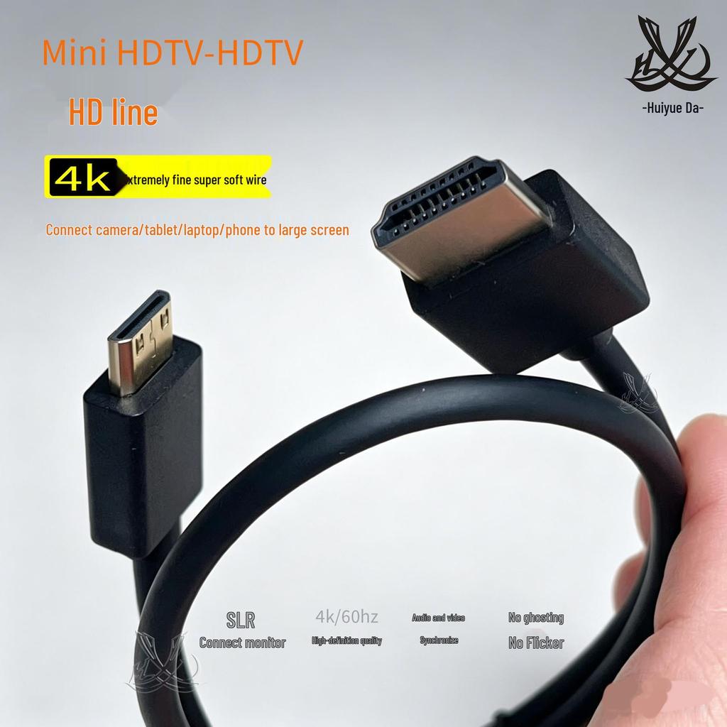 4K Мини HDMI на HDMI Тонкий Мягкий Кабель, Чистая Медь, HDMI 2.0 для Подключения Камеры DSLR к Монитору