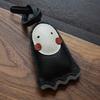 Faceless Doll Handmade Leather Car Key Bag Pendant Black Simple Personalized Women's Key Chain