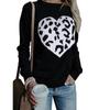 Женский осенне-зимний трикотажный свитер с круглым вырезом и леопардовым принтом Love Sweater