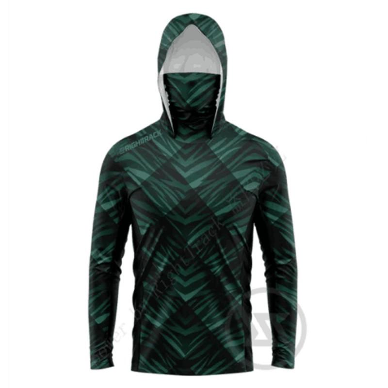 Mens Lightweight Quick-Dry Fishing Hoodie Breathable Outdoor Angling Top