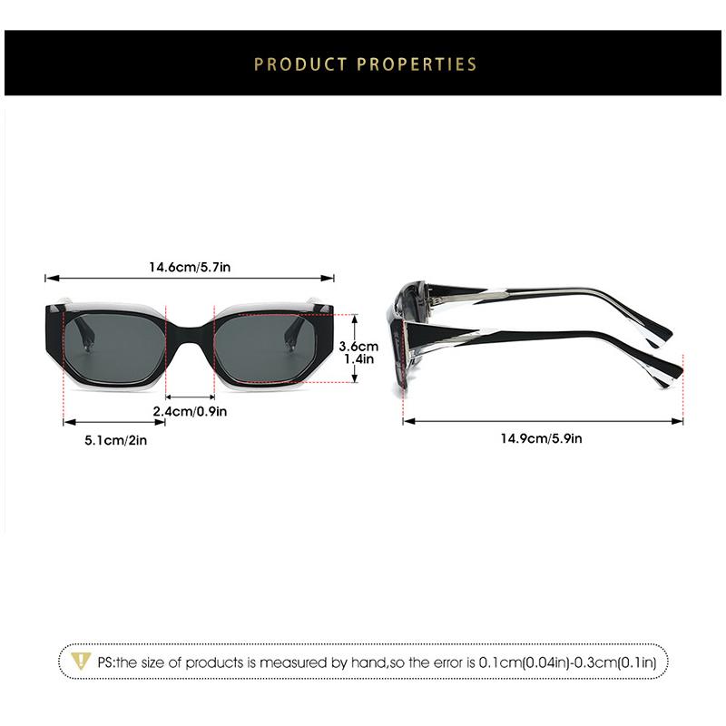 Fashionable and Individualistic Irregularity Sunglasses Men Rhombus Small-frame UV Resistant Stage Performances Glasses Lady