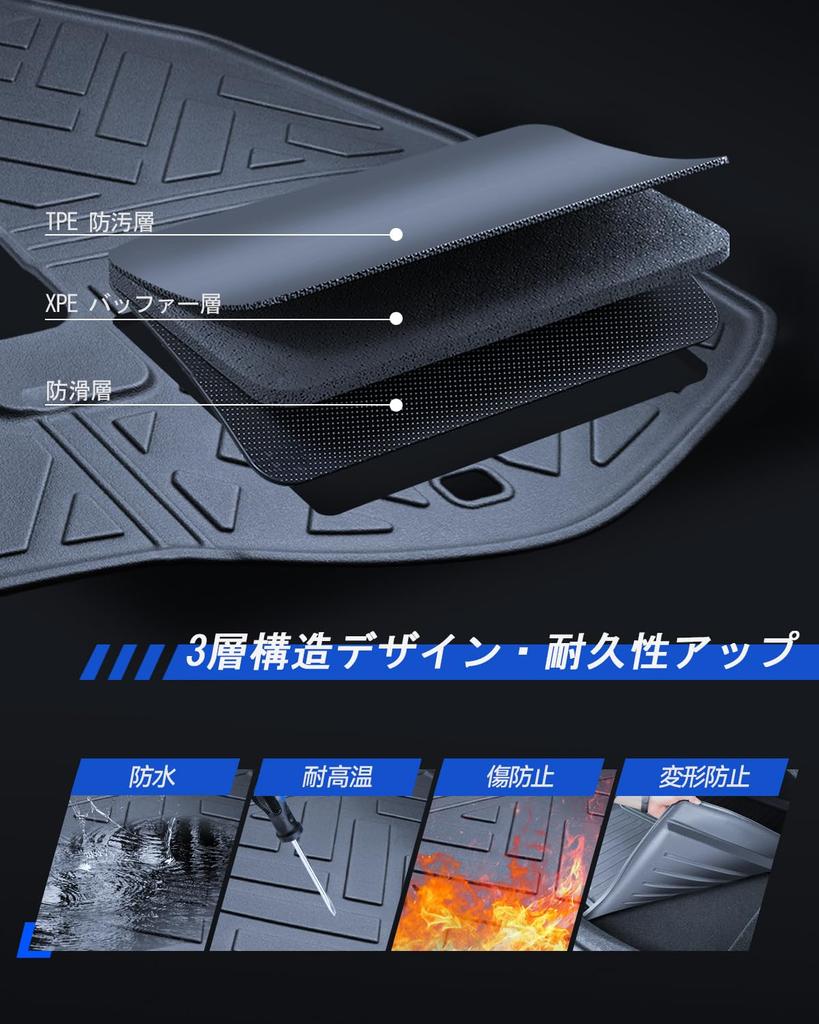 LANTU Luggage Mat for Toyota Alphard and Vellfire New Alphard Trunk TPE 3D Cargo Mat for 40 Series Vellfire Custom Parts (40 Series) - Mat,