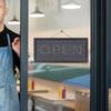 Неоновая вывеска Открыто Закрыто, Светодиодная подвесная вывеска для окна/двери, Бизнес-вывеска с цепочкой, 48x25см, Подсветка, Декор витрины магазина, Вывеска для магазина