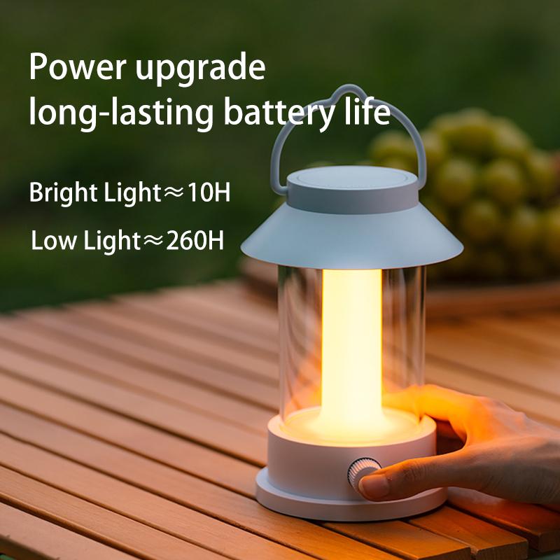 2024 New Portable Outdoor Camping Light 10000mAh Large Capacity Battery Stepless Dimming Power Bank Function Tent Ceiling Light