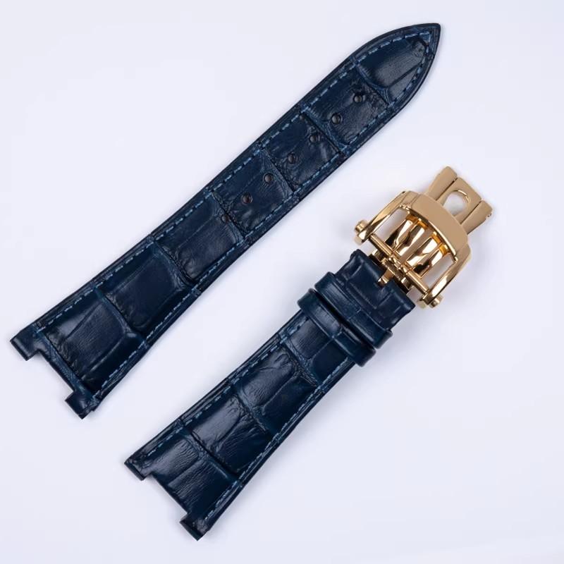 Ремешки для часов Patek Philippe Nautilus Серии 5711 5712 5980 Натуральная Кожа Коровья Водонепроницаемый Ремешок для Часов 25 мм