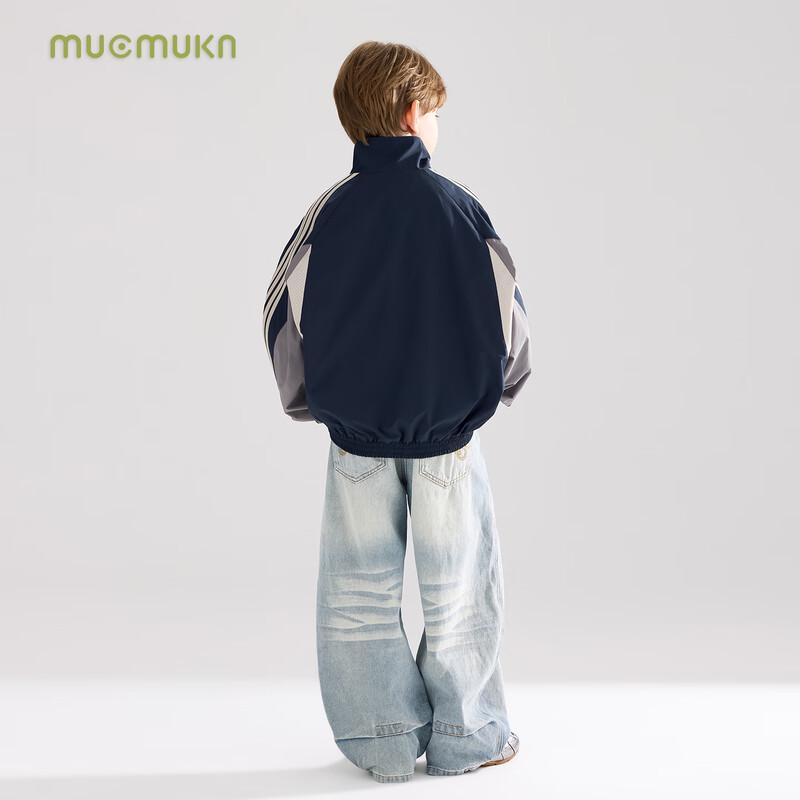 Ретро спортивная куртка Mucmukn для мальчиков с цветовыми блоками