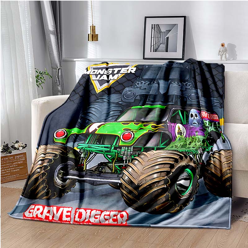 Monster Jam Grave Digger Truck Hot Wheels Диван Одеяло Легкое теплое изоляционное одеяло Кровать Офисный автомобиль наколенники Плед Одеяло