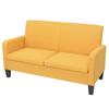 VidaXL Ensemble de canapés 2 pcs Tissu Jaune