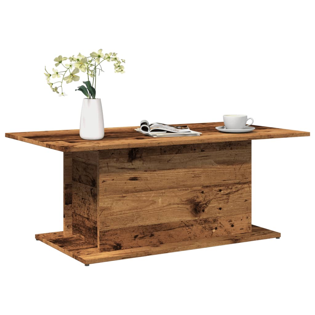 Coffee Table Reclaimed Wood Look 102x55.5x40 cm Engineered Wood