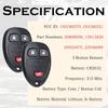 Remote Key Fob Replacement Fits for Chevy Silverado 1500 2500 Tahoe Suburban Avalanche Equinox GMC Sierra Acadia Yukon XL 2007 2008 2009 2010