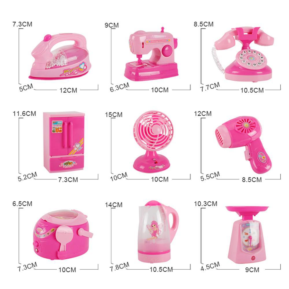Детский набор для ролевых игр «Кухня»: Розовая мини-бытовая техника со стиральной машиной и рисоваркой