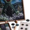 Расслабляющие творческие занятия 3D DIY Набор для протыкания ткани (Poke Art), Набор для ручного творчества, Животные из Фантастического леса, Многослойный 3D настенный декор, Прессование