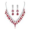 3Pcs Brilliant Cubic Zircon Necklace Set For Women Rhinestone Earring Bracelet Set Wedding Bridal Jewelry Sets Party Accessories