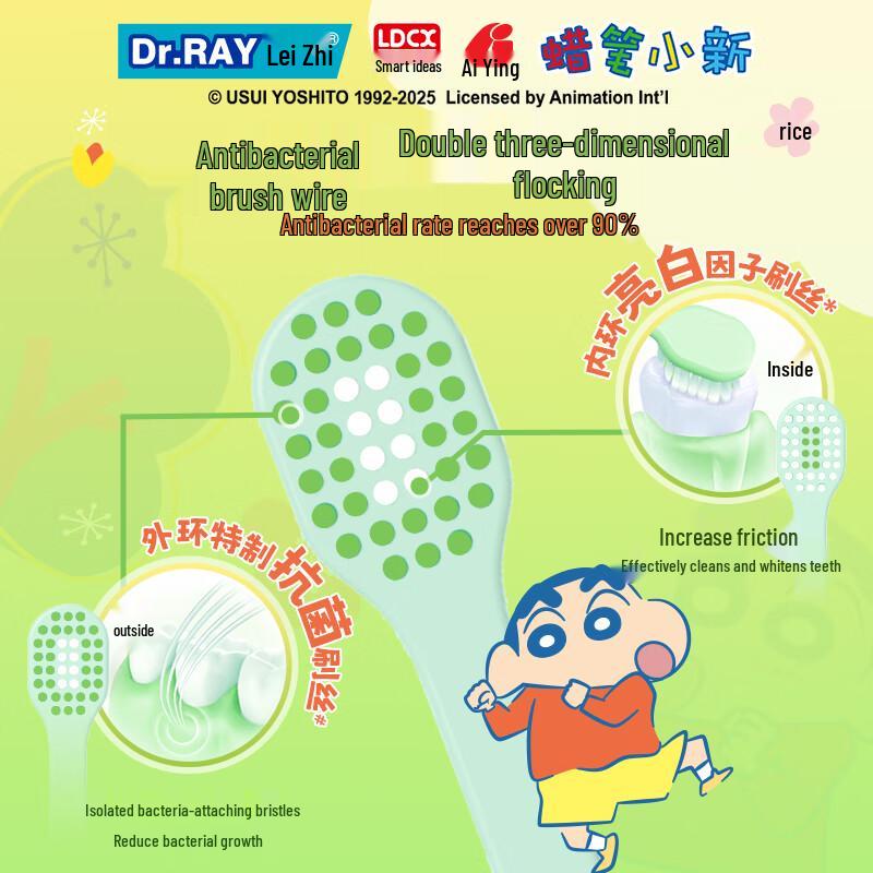 Dr.RAY Crayon Shin-chan Antibacterial Adult Toothbrush