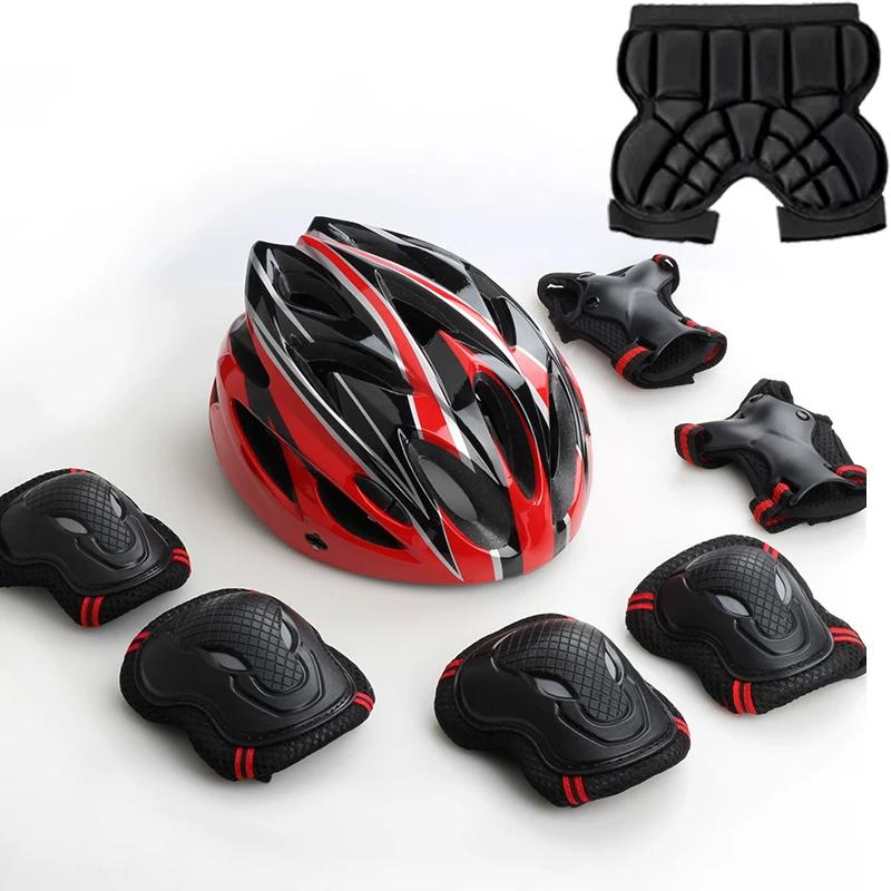 Roller Skating Protective Gear Thickened Set Adult and Children Knee Pads Men and Women Skateboarding the Skating Shoes Skating Balance Bike Helmet