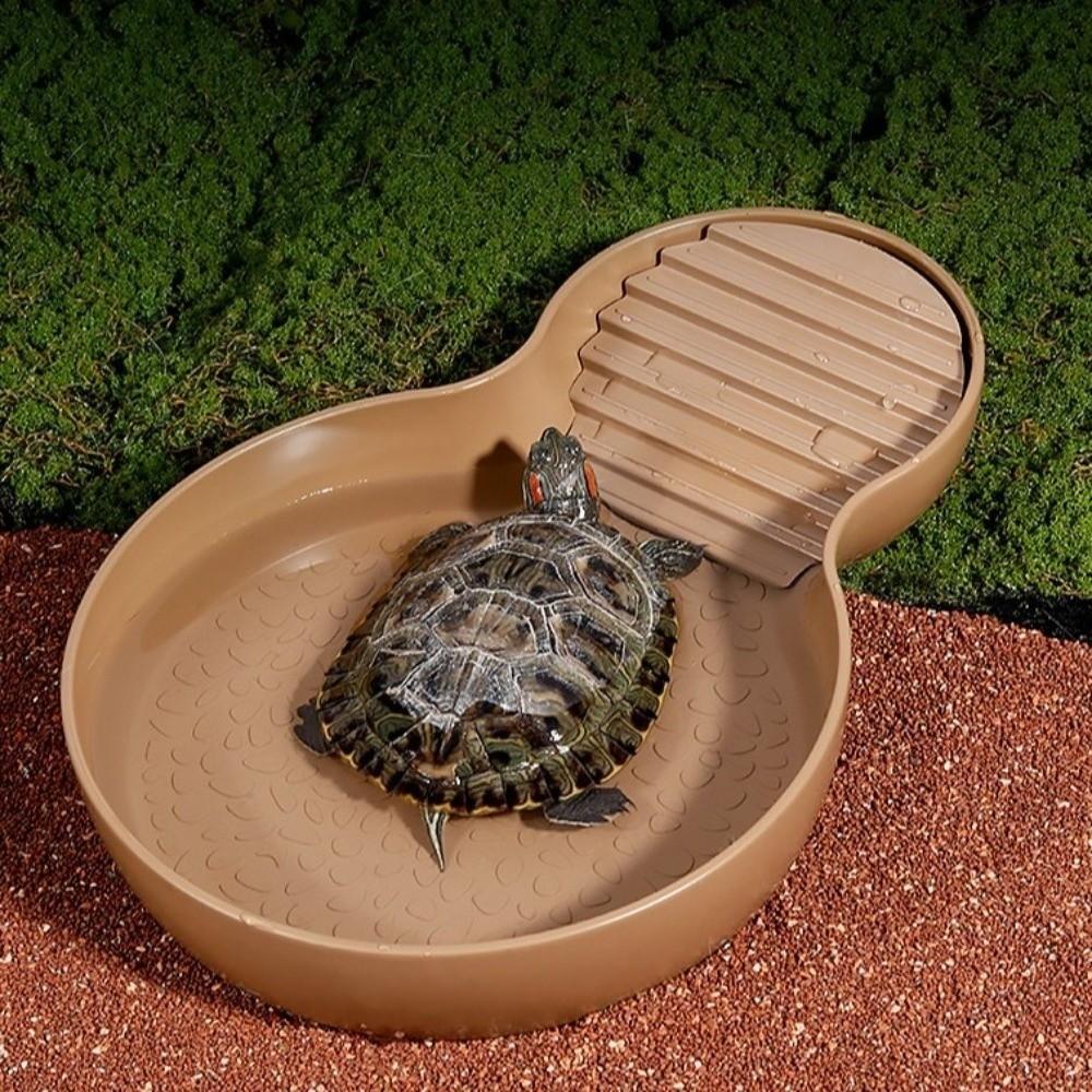 Wide Mouth Tortoise Food Bowl With Ramp Turtle Pond Landscaping Reptile Bathing Pool Habitat Decor