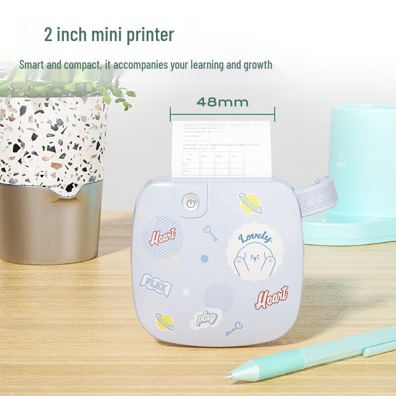 Deli GE221 Portable Thermal Printer for Study Notes