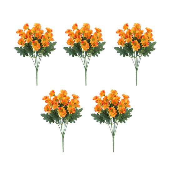 1/5/10/20/25 шт. Искусственный цветок 7 вилок Устойчивый к УФ-лучам Искусственный цветок Дом