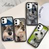 Чехол для телефона Schnauzer для iPhone 11 12 13 14 Pro Max mini X XR XS SE 2020 5 6S 7 8 Plus Samsung Galaxy S21 S22 Cover shell