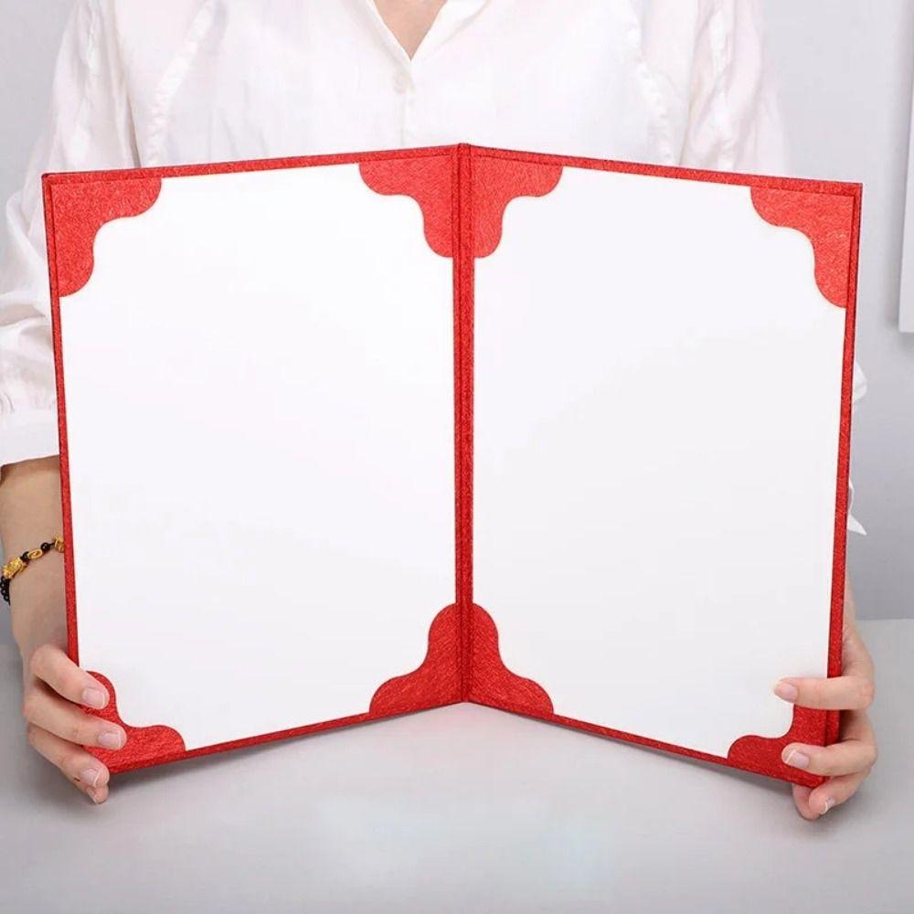 Poetry Reading A3 A4 Art Paper Hardcover Signing Contract Certificate Cover Wedding