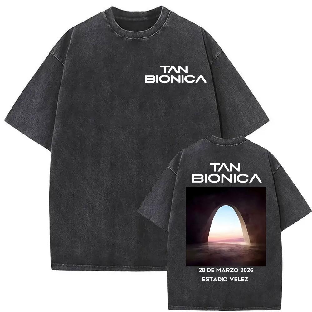 Rock Band Tan Bionica Chano Graphic T Shirt Men Women Harajuku Streetwear Tshirt Cotton Oversized Vintage Washed Tshirt