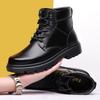 Men's Winter Men's Boots Medium and High Top Shoes Short Cotton Shoes Snow Boots Leather Boots Martin Boots