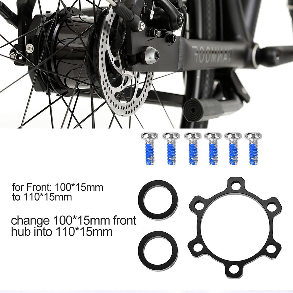 Alloy Bike Hub Conversion Adapter 100*15 to 110*15 Accessory (for Front)