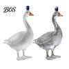 Amber Glass Decanter Goose Bird Shape Whiskey Decanter, 3D Animal Liquor Bottle for Bar Display, Art Wine Dispenser Home Gift Decorative
