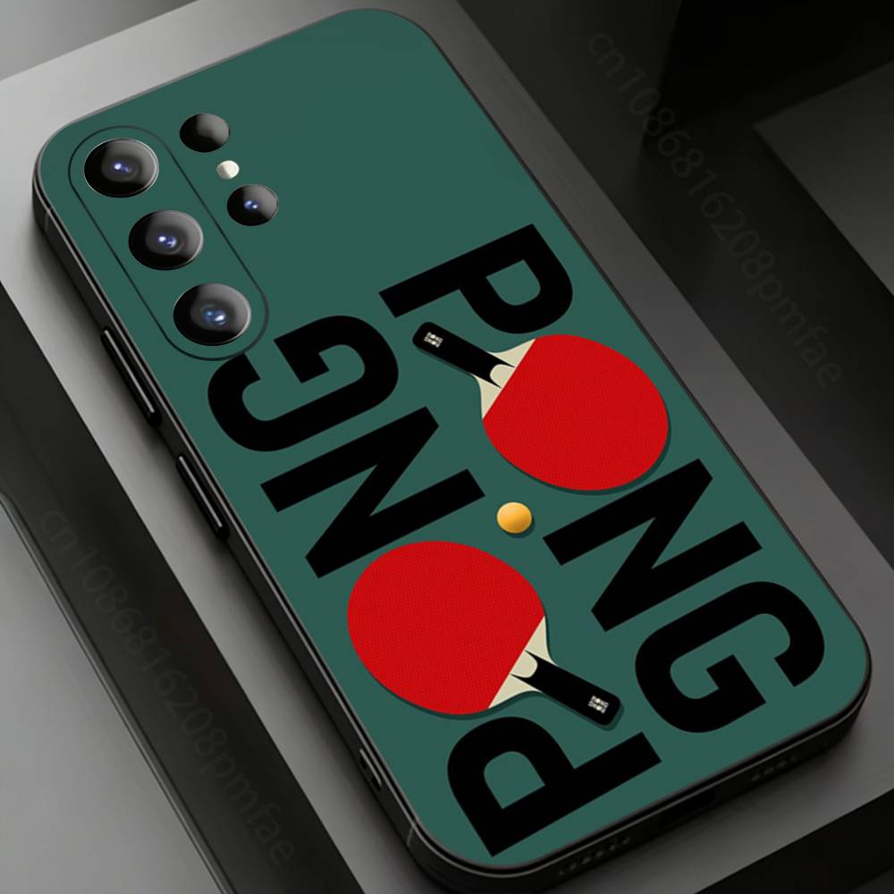 Sport Ping Pong Phone Case for Samsung Galaxy S20,23 Ultra S24,22 Plus S25,26,21FE TPU Cover