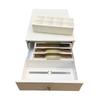 NUSRATS Small Manual Cash Holds 3 Bill Types and 8 Coin 245mm Wide X 320mm Deep X 104mm White Drawer, Types, Dimensions High,