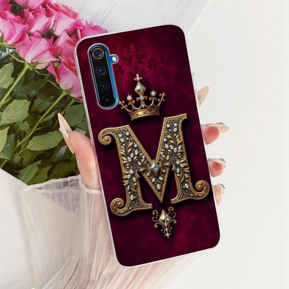 Чехол для Realme 6 Pro RMX2061 RMX2063 Чехол Модный Буква Алфавита A Z Мягкий Тонкий Силиконовый Funda Для Realme 6 6S 6i Realme6 Оболочка