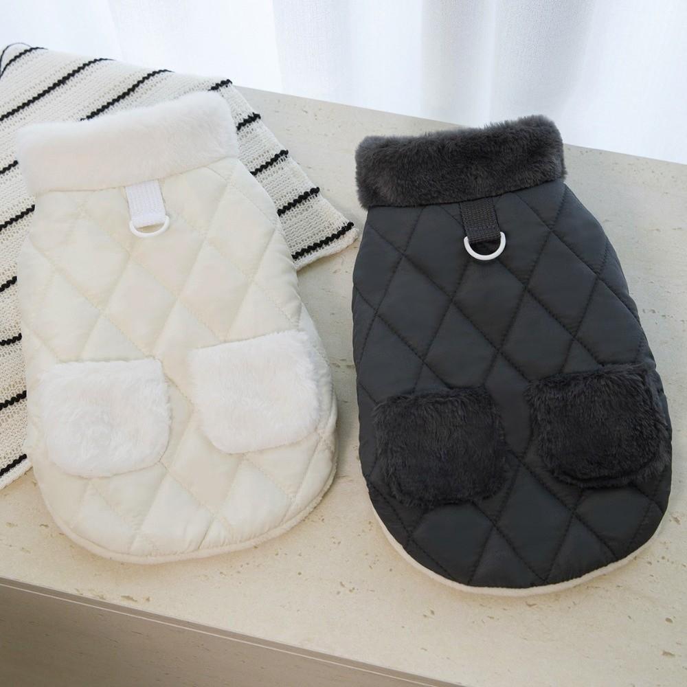 Windproof Dog Warm Clothes Plush Dog Vest Coat Fashion Dog Hiking Jacket Cat