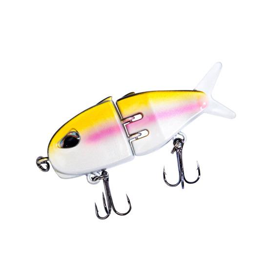 6CM/6.5G Multi-Jointed Fishing Lure with Double Hooks Realistic 2-Section Swimbait Plastic Artificial Bait Freshwater Saltwater Bass Trout Pike