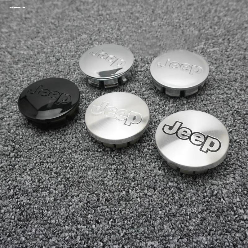 For Jeep 55mm Aluminum Alloy Car Logo Wheel Center Cover Hub Accessories For Jeep Grand Cherokee Wrangler JK Gladiator Compas