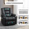 Recliner Chair With Standing Aid USB Massage Function Faux Leather Up To 150 Kg 90x98x102 Cm Black