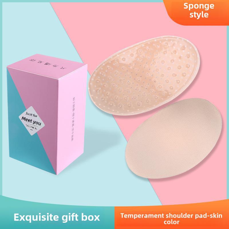 Beautiful Right-angle Silicone Shoulder Pads for Men and Women - Sponge Padding for Narrow Shoulders, Invisible, Anti-slip Stickers