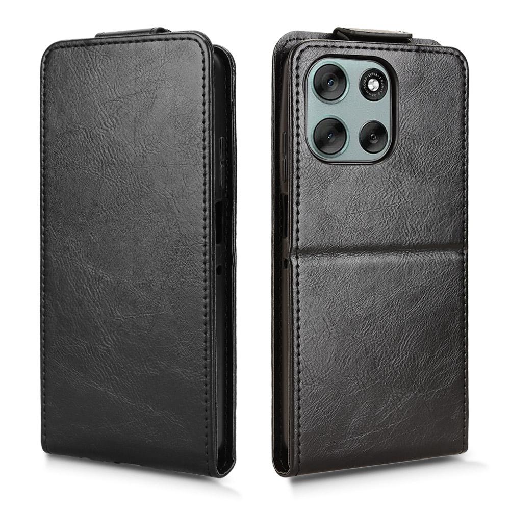 For Motorola Moto G56 5G Stand Case Magnetic Clasp Vertical Flip Leather Phone Cover with Card Holder