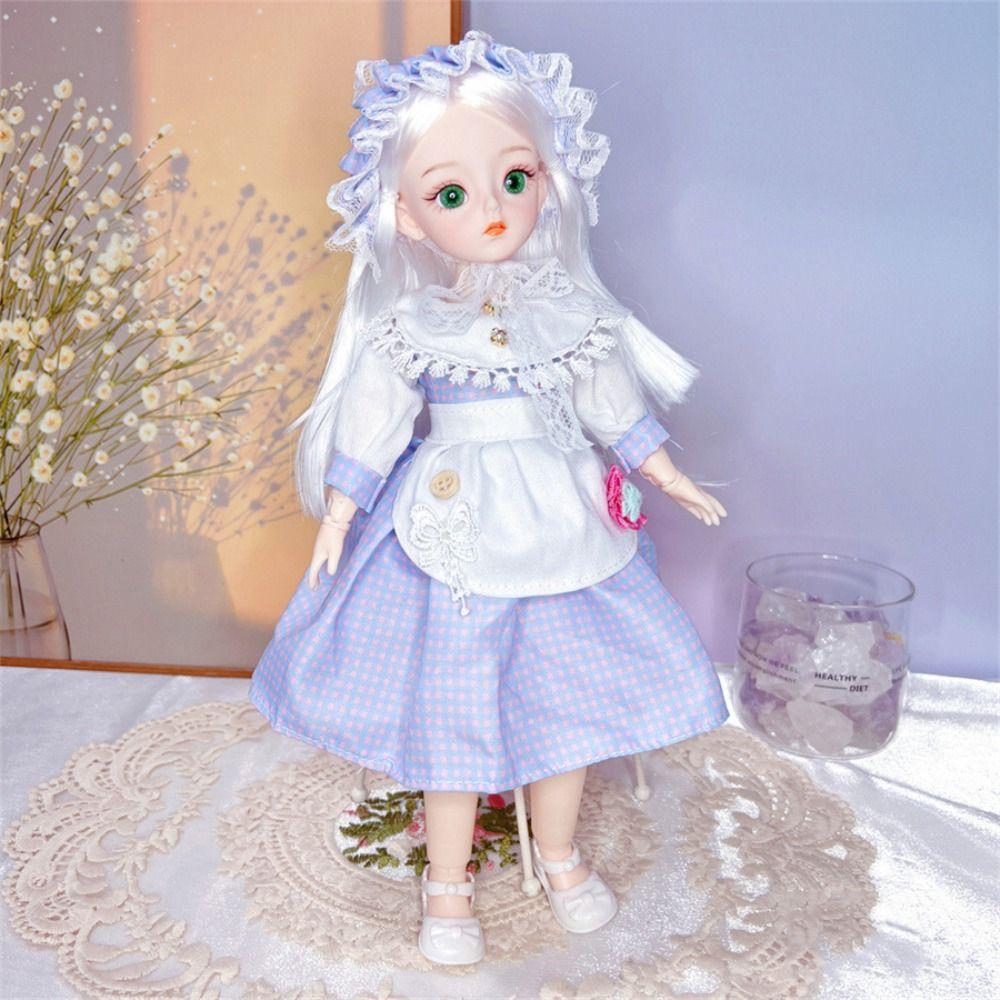 3D Eyes BJD Dolls with Clothes Removable Joints Doll Simulated Eye Hinge Doll Girls Gifts