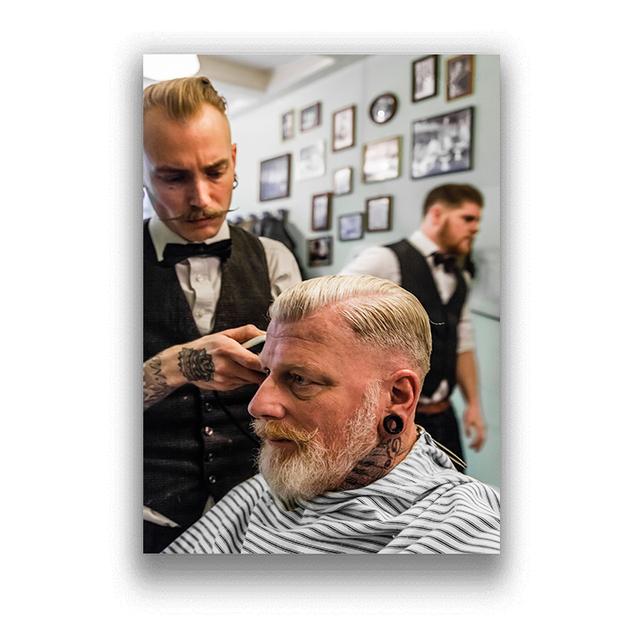 Винтажный набор холстов для парикмахерской - Трио современных эстетичных принтов для украшения салона