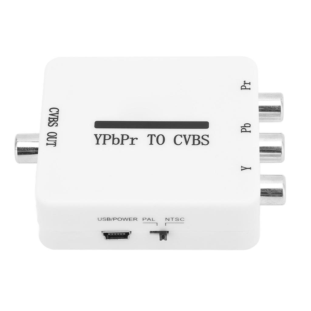 Video Converter Mini YPbPr To CVBS Audio Video Adapter for Projectors Monitors TVs