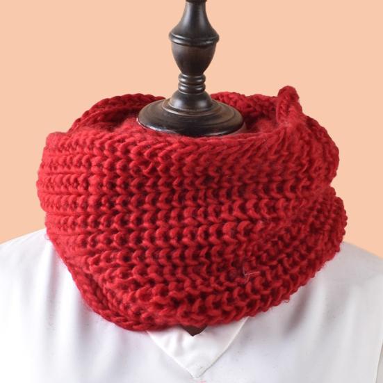 Женский шарф, однотонный, утолщенный, теплый шарф, осенне-зимний, ветрозащитный, эластичный, шейный платок, модный аксессуар