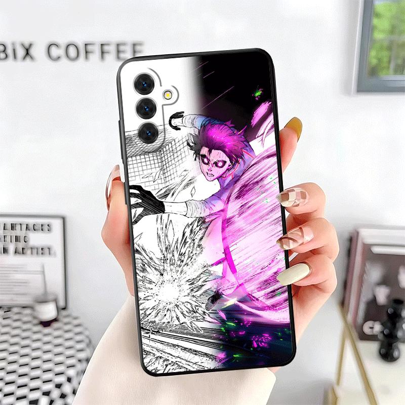 Blue L-Locks Football Anime Soft Phone Case for Samsung A17 A37 A57 A16 A26 A36 A56 A15 A25 A35 A55 A14 A24 A34 A54 A13 A23 A33