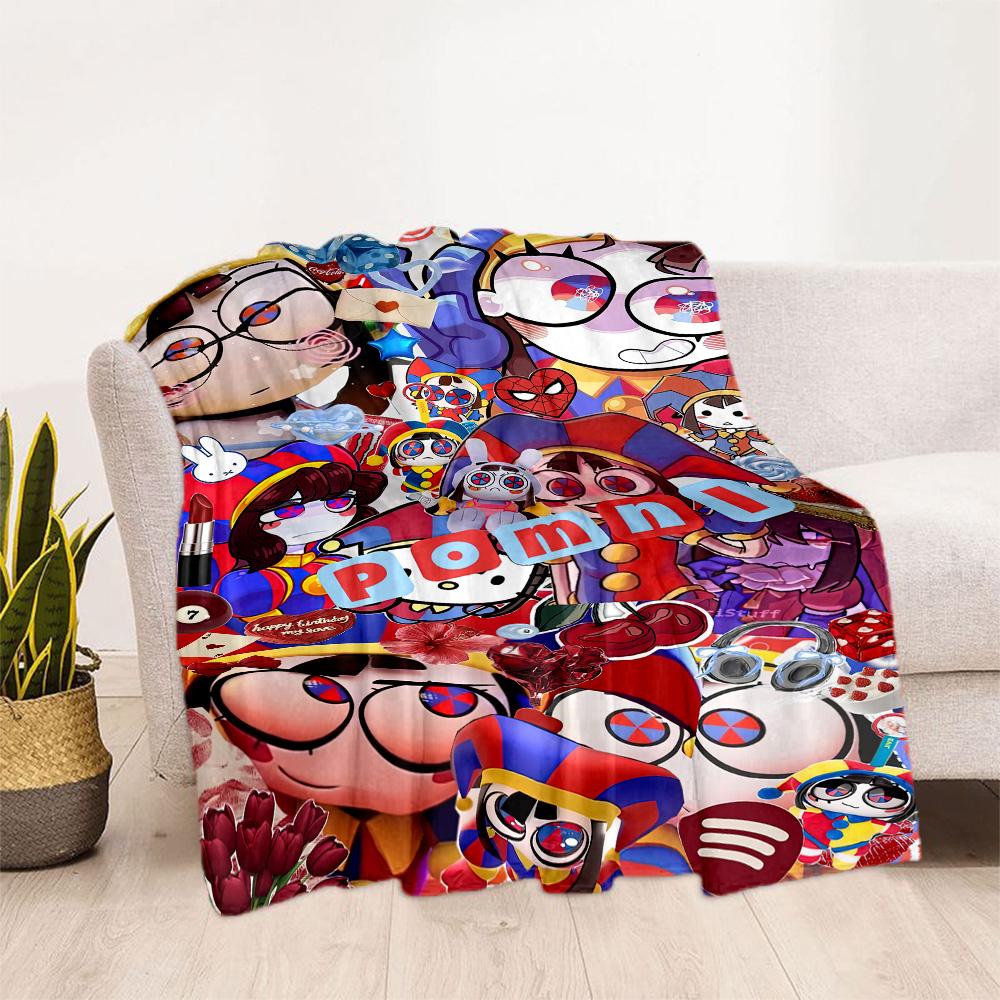 Digital Circus Blanket Ultra-Soft Suitable for Livingroom Office Couch for All Occasions Digital Print Ideal Gift for Friends Family Couples Picnic